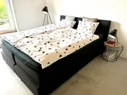 Divan Bed Fabric PRESIDENT 160 x 200 cm (EU King Size) Black_922270