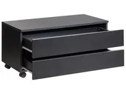 Bathroom Cabinet TERESINA with Wheels 80 cm Black_983953
