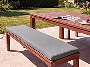 Trädgårdsbänk med dyna TUSCANIA 160 cm Eukalyptusträ Grå_1153830