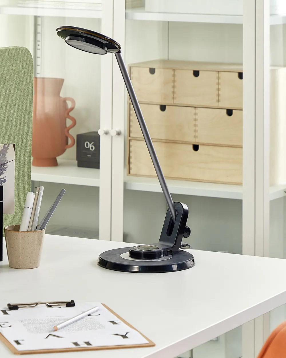 LED Desk Lamp CORVUS with Dimmer Metal Black_854202
