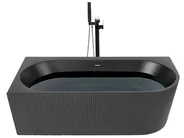 Hörnbadkar GOCTA 1700 x 800 mm Svart Högervänd_885693