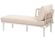 Garden Corner Sofa with Table 3 Seater ORTE Metal Beige Right Hand_1125237