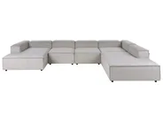 Modular Corner Sofa 5 Seater ARDAL Corduroy Taupe Left Hand_1011127