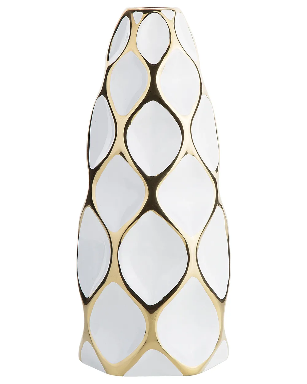 Flower Vase AVILA 36 cm Stoneware White