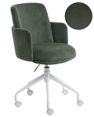 Office Chair DRYDEN Corduroy Dark Green_1071054