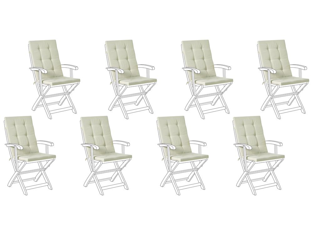 Set med 8 rygg-/sittdynor MAUI PREMIUM Ljusgrön
