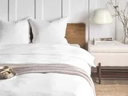 Påslakanset SUMNER 150 x 200 cm Bomullsmuslin Off-White_1060204