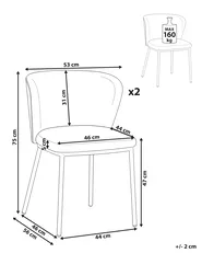 Ruokatuolisetti 2 kpl HOSKIN Keinonahka Ruskea_1058368