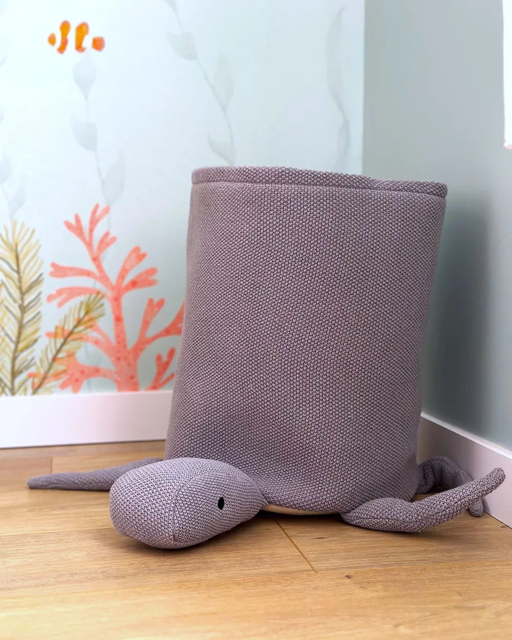 Kids Basket Turtle TANDA Cotton Grey_1035769