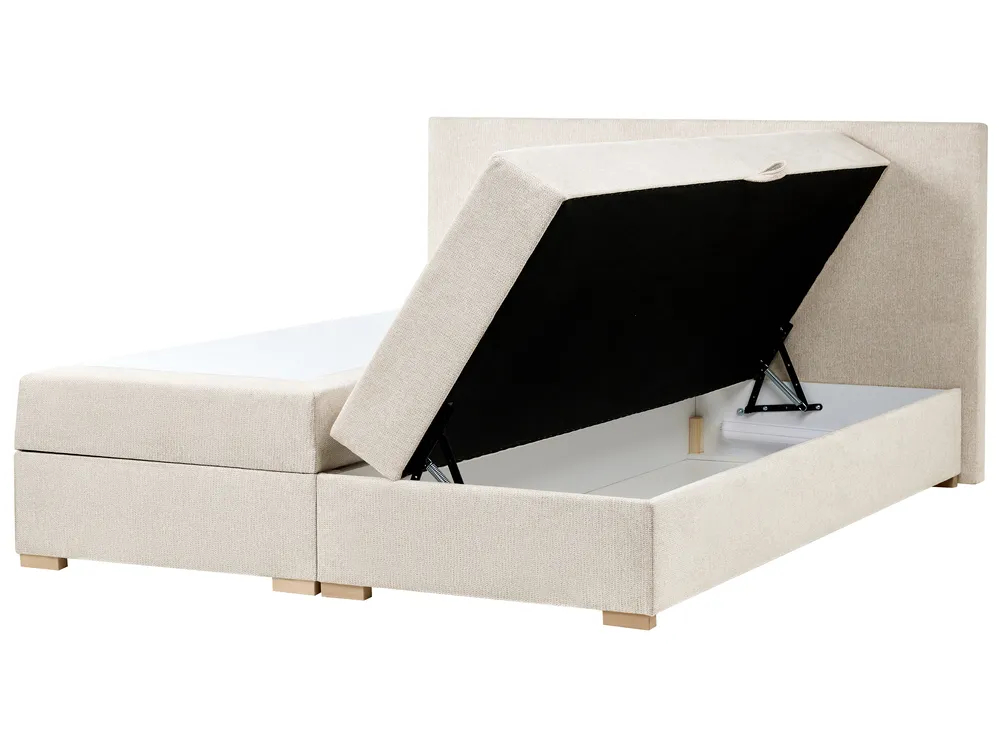 Divan Bed with Storage Light Beige MAJOR Various Sizes