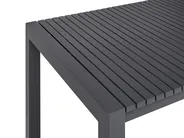 Extending Garden Dining Table ARDESIO 160/220 cm 90 cm Metal Dark Grey_1064674