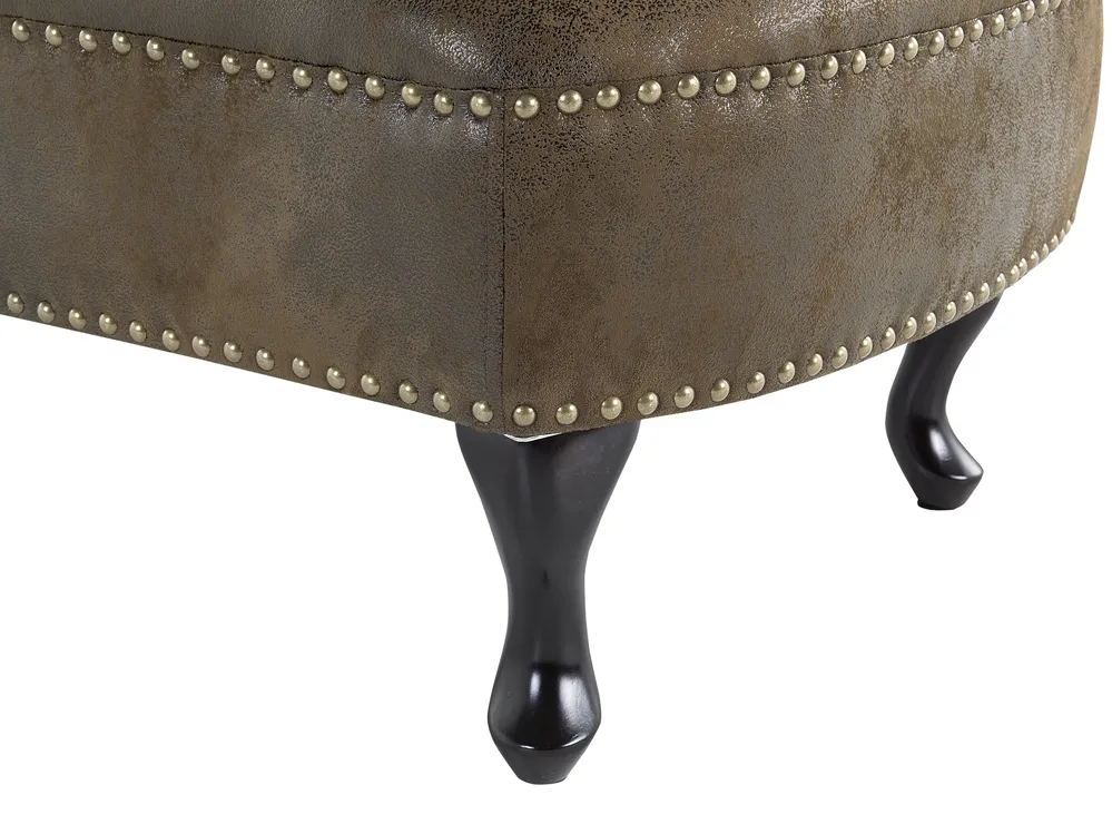 Right-Hand Chaise Longue NIMES Faux Suede Brown_697509
