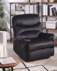 Recliner Chair ESLOV with Footrest Velvet Black_779810