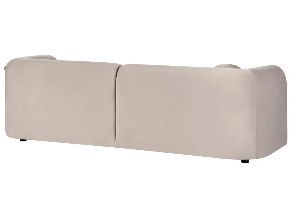 Soffa 3-sits LEIREN Sammet Taupe_919462