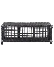 Plant Pot BELLIS 82 cm PE Rattan Black_914416