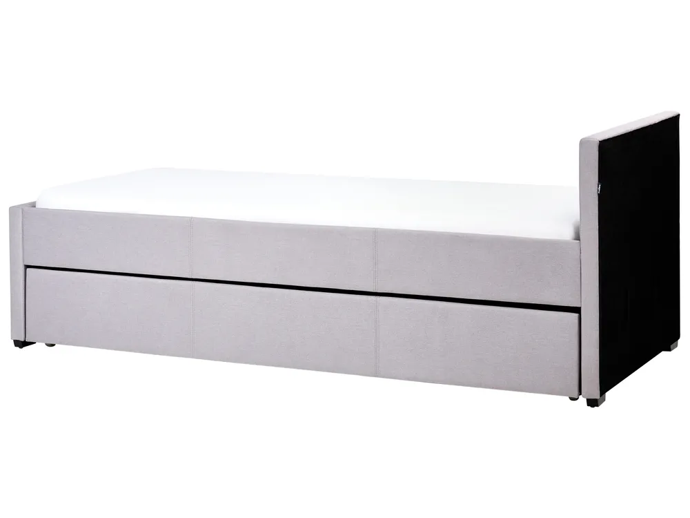 Trundle Bed Fabric MARMANDE 90 x 200 cm (EU Single) Light Grey_986058