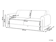Sofa 3 Seater ASKIM Boucle White_918522