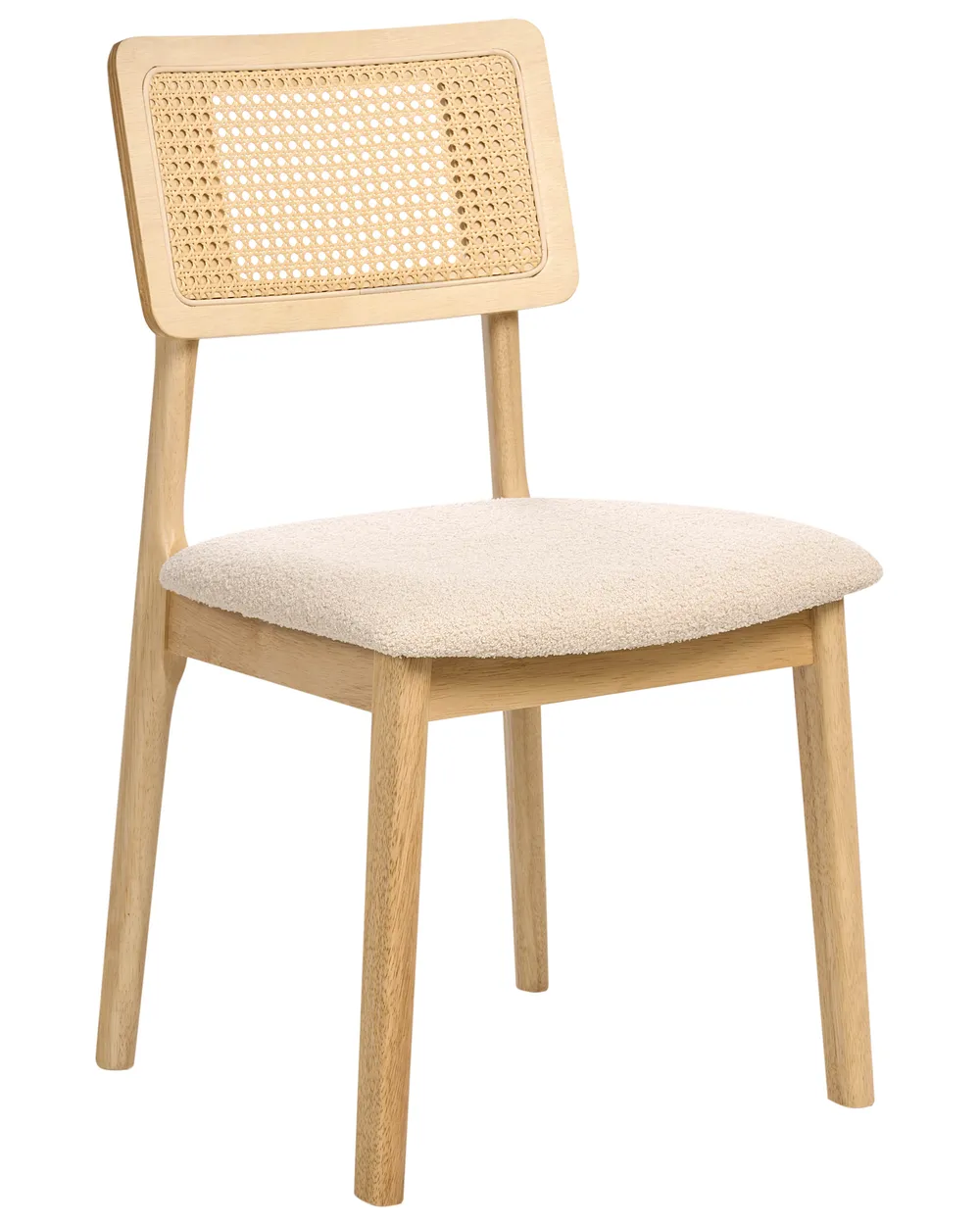 Set med 2 matstolar EMBAR Trä Ljusbrun/ Ljusbeige_1010615