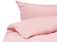 Duvet Cover Set SUMNER 220 x 240 cm Cotton Muslin Pastel Pink_1060654