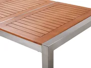 Garden Dining Set 6 Seater GROSSETO Eucalyptus Wood Brown/ Black_768477