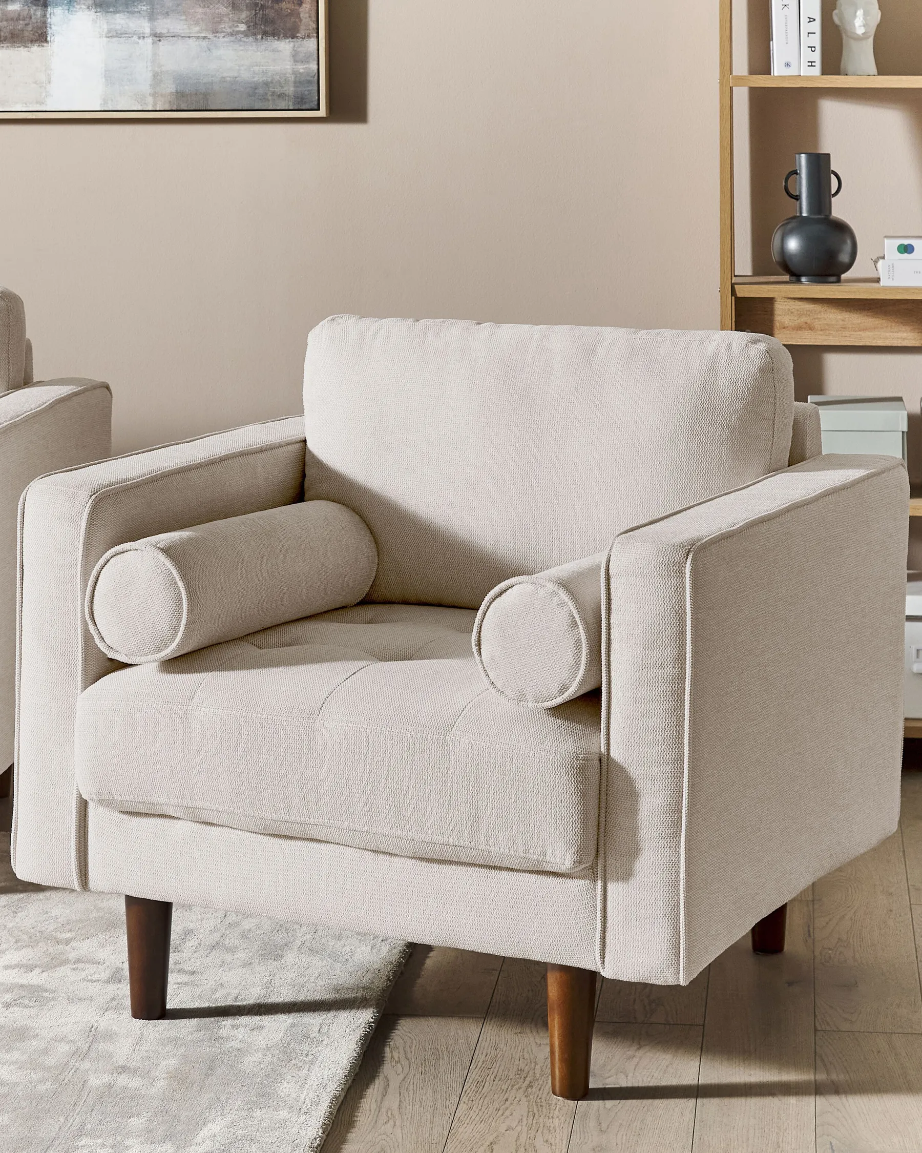 Armchair NURMO Fabric Light Beige_896116