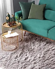Matta med lång lugg CIDE Ljusgrå 200 x 300 cm_1177463