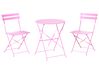 Bistro Set Folding FIORI Metal Pink
