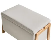 Upholstered Storage Bench EDLAND Fabric Light Beige_1040846