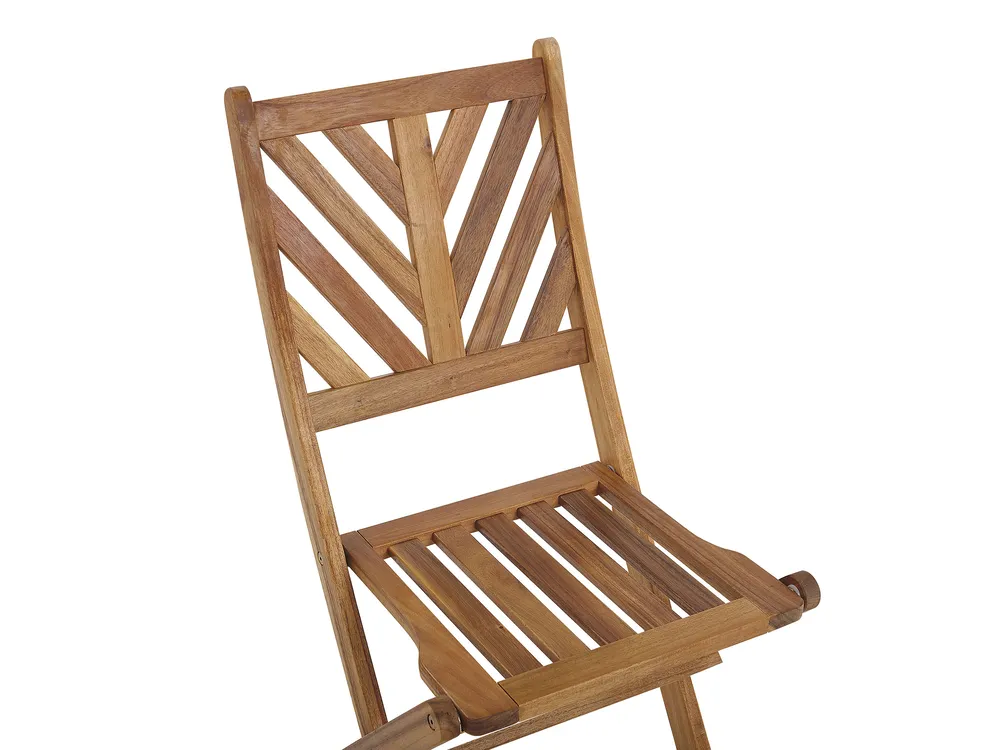 Bistro Set Folding TERNI Acacia Wood Brown_777963