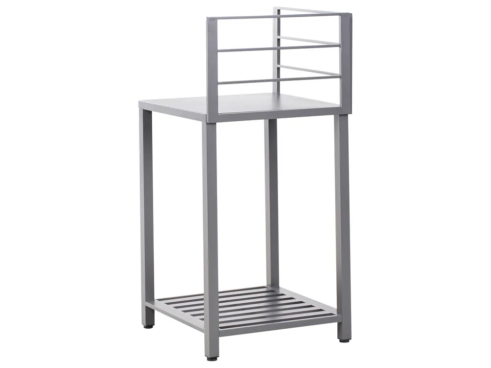 4 Piece Outdoor Kitchen Set with Sink VIGGIANO Grey Metal_981026