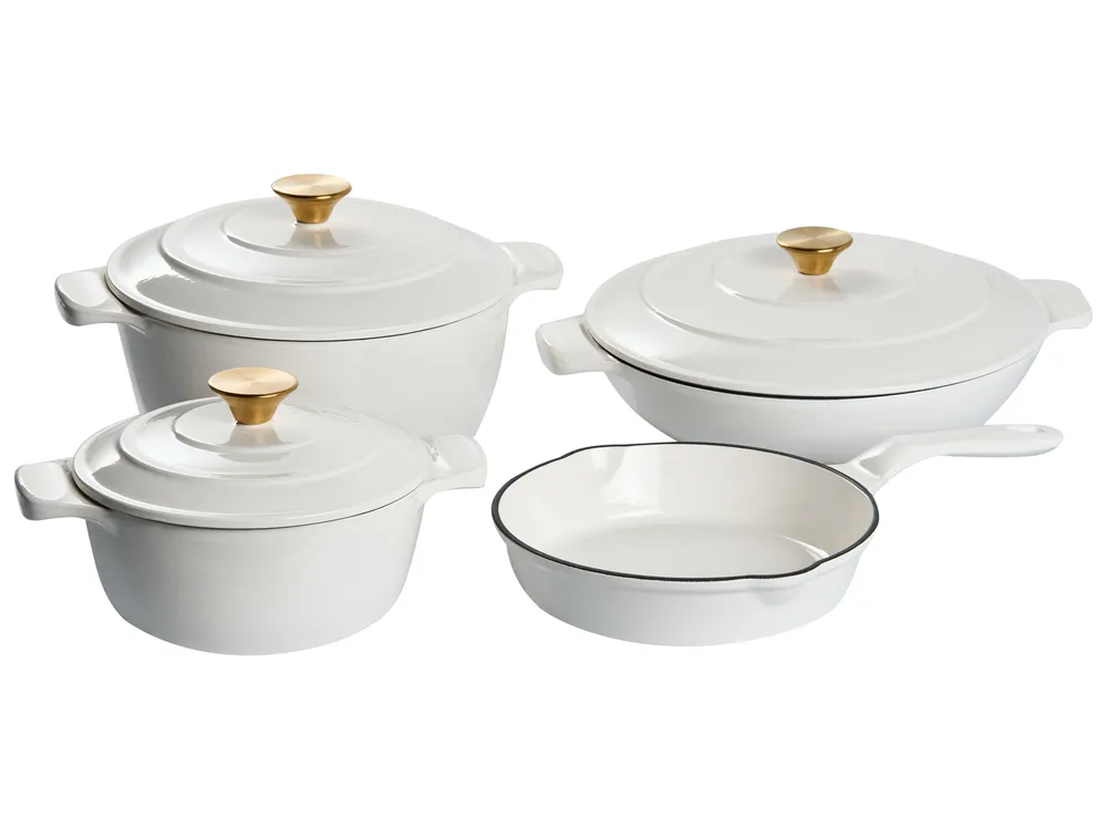 7 Piece Cast Iron Set FERRANO Off-White