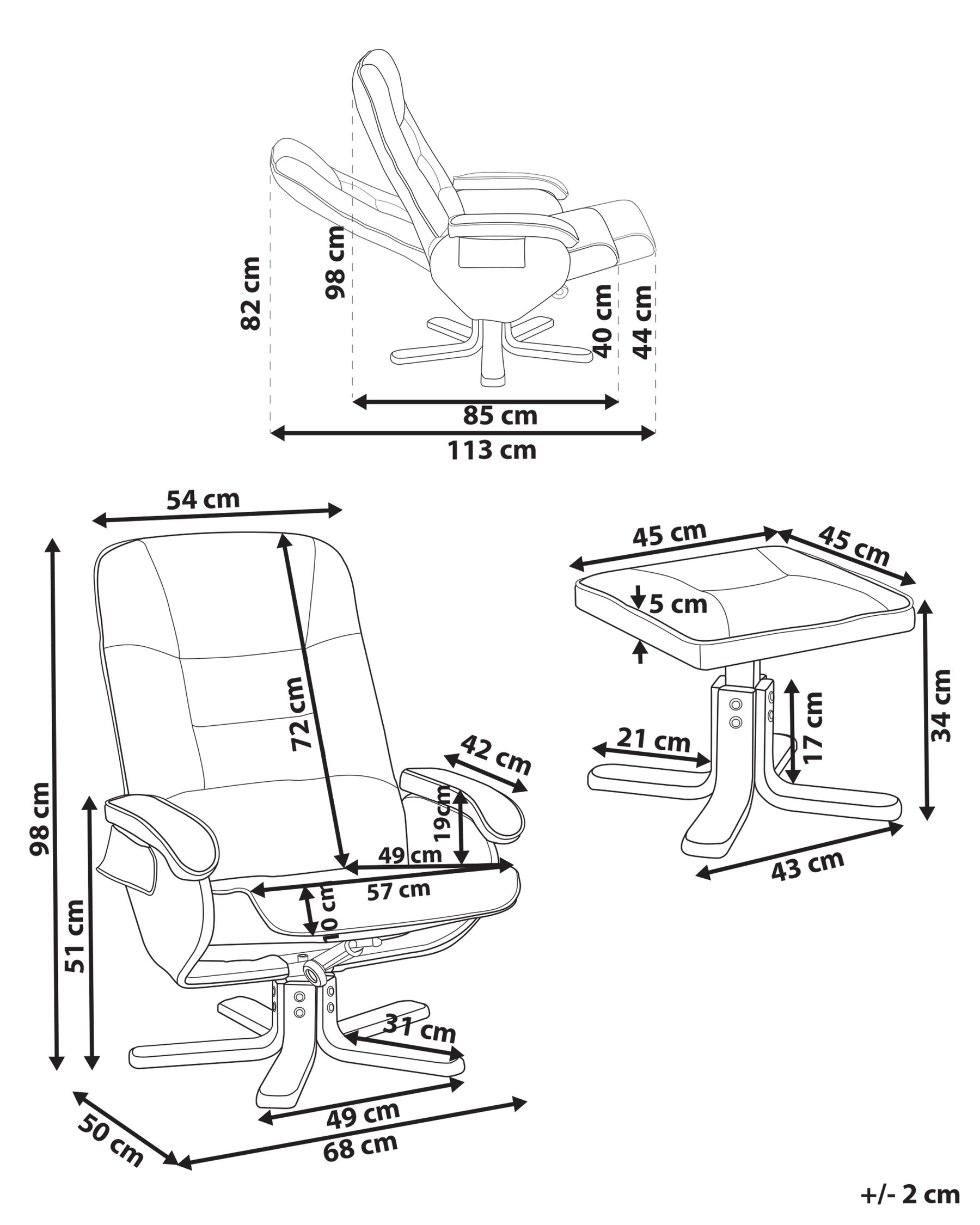 Massage Chair RELAXPRO with Footstool Faux Leather Black_816350