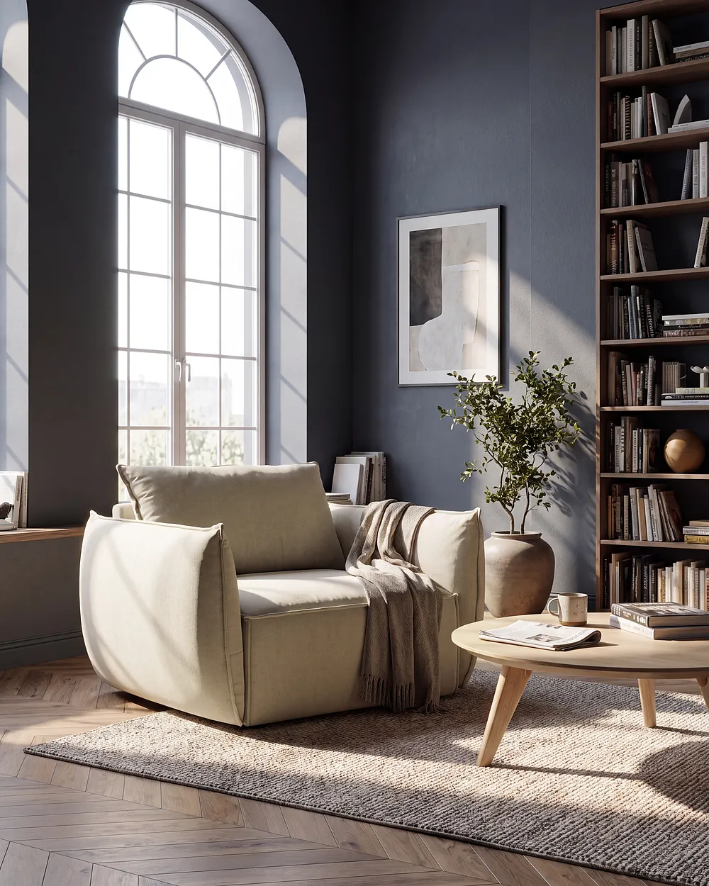 Fåtölj KUNES Beige_1150960