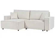 Bäddsoffa 3-sits KARILA med förvaring Ljusbeige Högervänd_886008