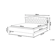 Bed Fabric METZ 160 x 200 cm (EU King Size) Light Grey_723052