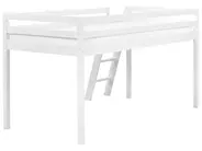 Mid Sleeper Bed Pine Wood ASCOUX 90 x 200 cm (EU Single) White_962450