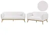 Living Room Set 5 Seater LJUNG Boucle White