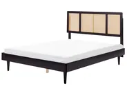 Bed Rattan AURAY 160 x 200 cm (EU King Size) Black_948359