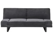 Sofa Bed 2 Seater YORK Chenille Black_1009247
