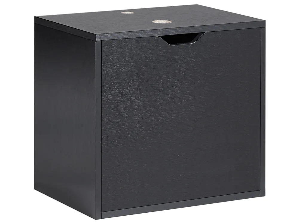 Wall Mounted Vanity Unit SUZANO 45 cm Black