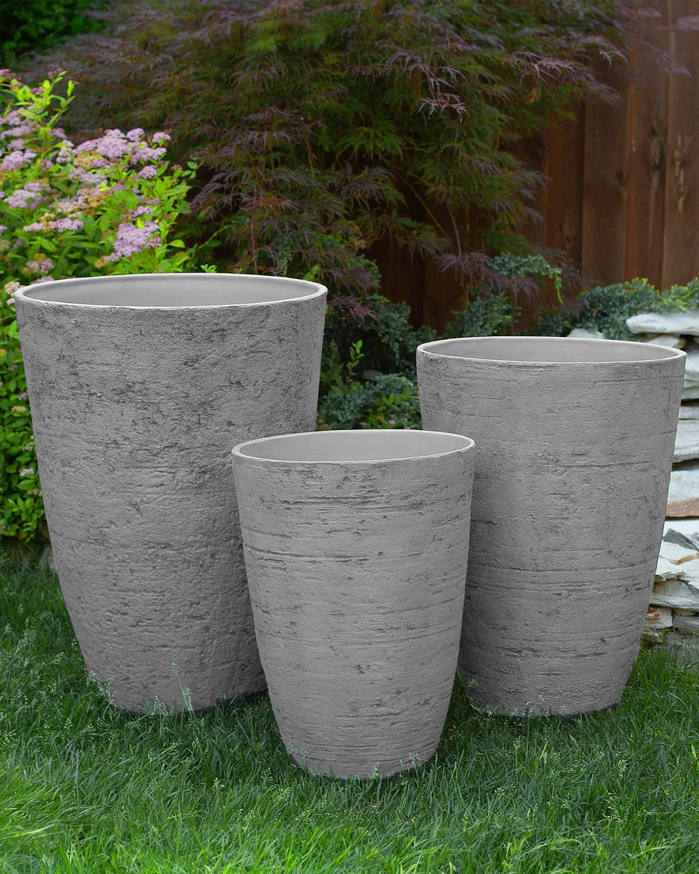 Plant Pot CAMIA 35 cm Grey
