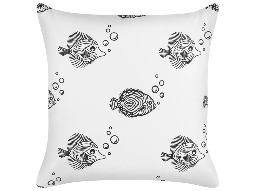 Koristetyynysetti 2 kpl TWEEDIA Puuvilla 45 x 45 cm Valkoinen_879452