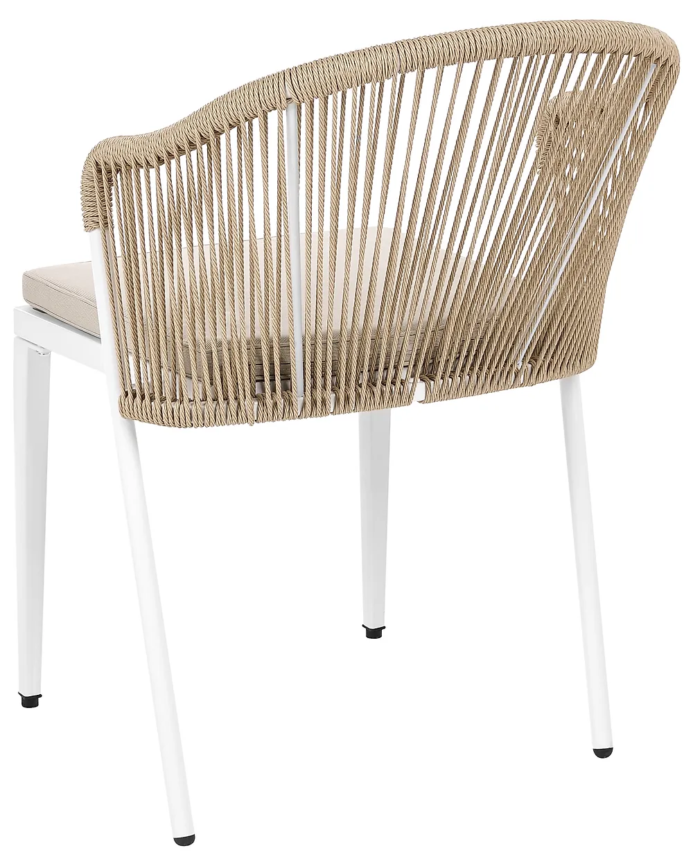 Sett med 2 hagestoler med puter PARANEA Metall Beige_1179580