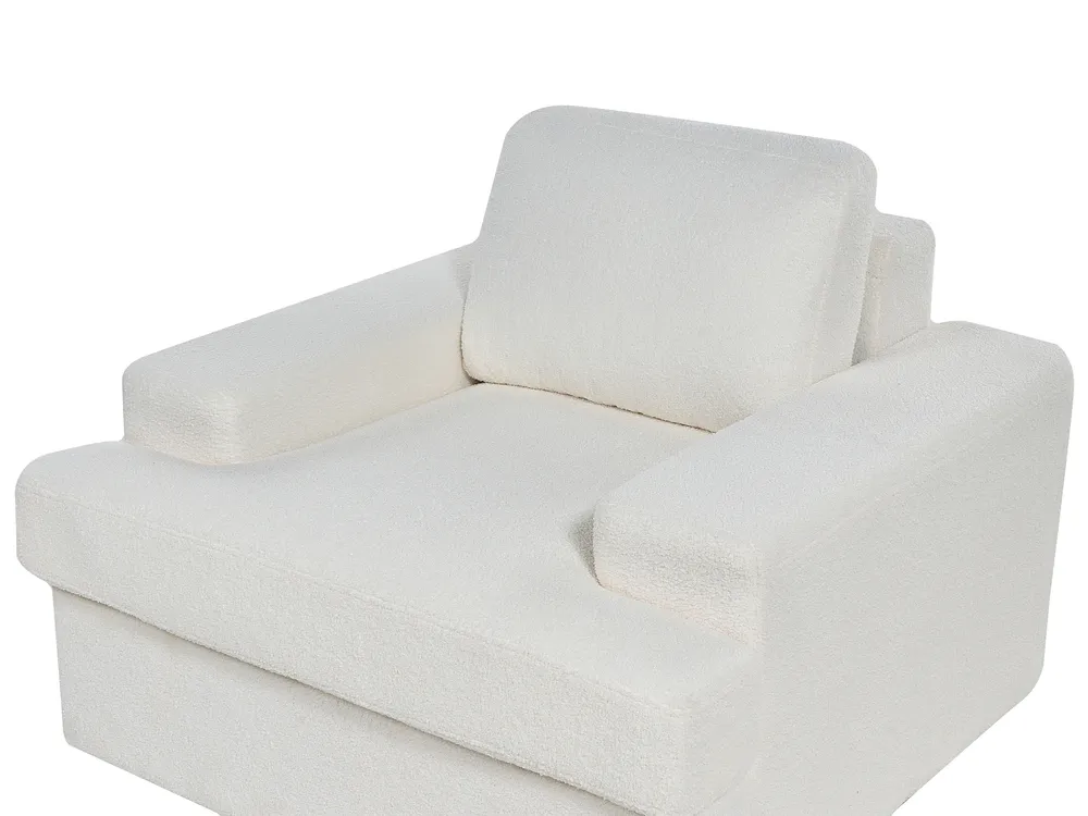 Living Room Set 5 Seater ALLA Boucle Off-White_894025