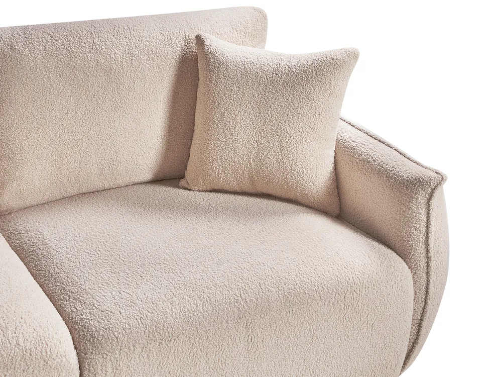 Modulsoffa 2-sits MESNALI Bouclé Beige_1046384