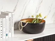 Decorative Bowl BANHA Metal Black_766066
