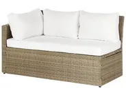 Garden Lounge Set with Table and Ottoman 5 Seater BARDI with Cushions PE Rattan Brown_820363