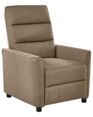 Recliner Chair SANDE with Footrest Fabric Brown_1039062