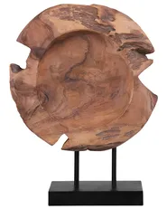 Dekorativ figur Fisk PLAICE FISH Teaktre Brun_758916