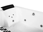Kulmaporeamme LED-valolla SALAMANCA 183 x 142 cm Valkoinen_761826